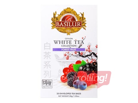 Tēja baltā Basilur Premium White Tea  Forest Fruit, 20 pac.