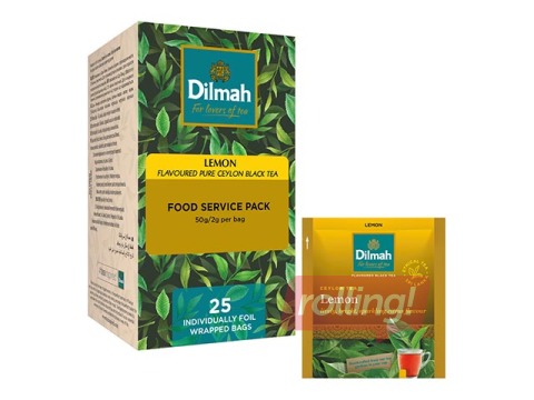 Melnā tēja ar citronu garšu, Dilmah, 25 pac.