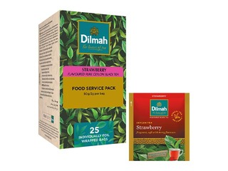 Melnā tēja ar zemeņu garšu, Dilmah, 25 pac.