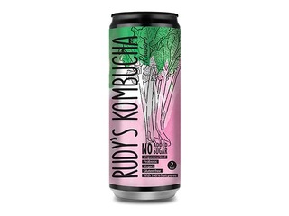 Kombuča Rudy's Kombucha, rabarberu, skārdene, 330ml (Taras depozīts iekļauts cenā) 