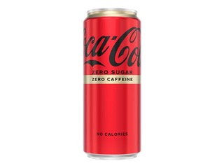 Gāzēts dzēriens Coca-Cola bez cukura, bez kofeīna, skārdene, 330ml (Taras depozīts iekļauts cenā)