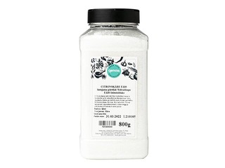 Citronskābe, plastmasas traukā ar skrūvējamu vāciņu, 800g