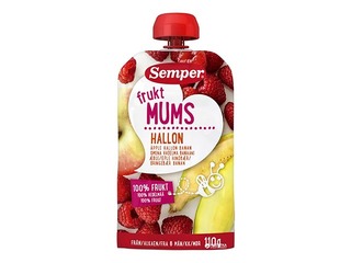 Biezenis Semper Fruktmums ar avenēm, no 6 mēnešiem, 110g (Minimālais pasūtījums 6 gab.)