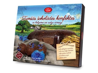 Tumšās šokolādes konfektes ar balzamu un rudzu rīvmaizi, 160g