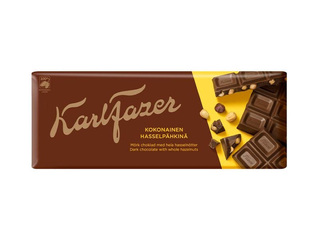 Šokolāde Karl Fazer, tumšā, ar lazdu riekstiem, 200g