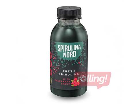 Spirulīna SpirulinaNord, svaiga, ar dzērveņu sīrupu, 330ml