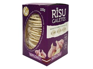 Galetes rīsu ar ķiploku un jūras sāli, 100g