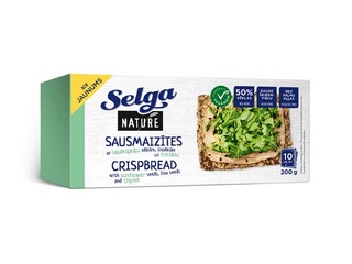Sausmaizītes ar saulespuķu sēklam, linsēklām un timiānu Nature, Selga, 200g