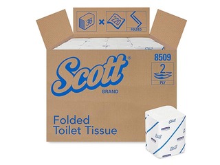 Tualetes papīrs Kimberly Clark Scott 8509, 2 slāņi, V locījums, 11.7 x 18.6 cm, 36 paciņas