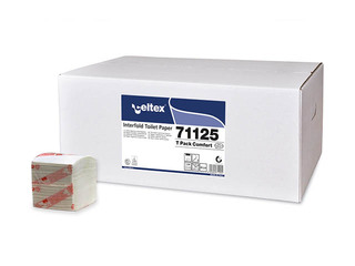 Tualetes papīrs-salvetes Celtex T Pack Comfort, 2 kārtas, balts, 40 gab.