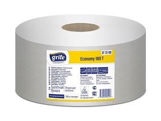 Tualetes papīrs GRITE Economy 180, pelēks, 1-kārt., 12gab, Ø18