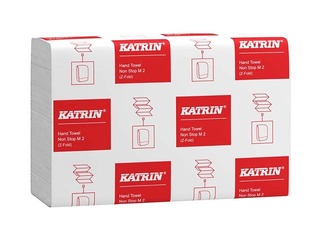 Papīra dvieļi loksnēs Katrin Non Stop M2 Z-fold, balti, 2 slāņi, 21 pac. 