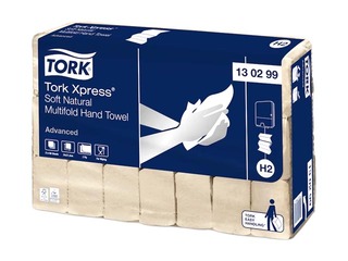 Papīra dvielis Tork Advanced Multifold H2, 1 pac., 180 loksnes, 2 slāņi, dabiska krāsa