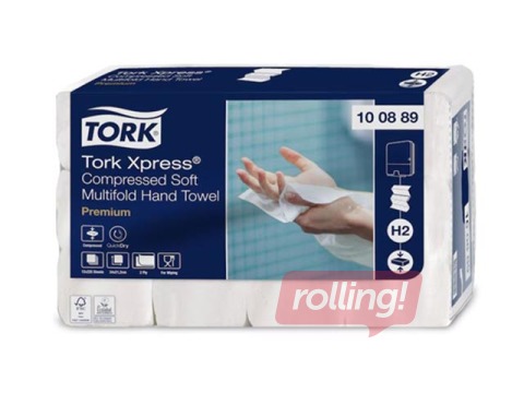 Papīra dvieļi Tork Xpress Premium H2, 12 pac., 2 slāņi, balti