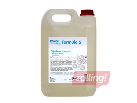 Šķidrās ziepes Ewol Proffesional Formula S, nesatur krāsvielas un smaržvielas, 5l