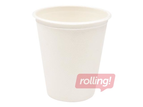 Glāzes, 100% bioloģiski sadalās, kompostējamas, 250ml, 50 gab.