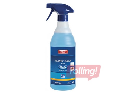 Stiklu tīrīšanas līdzeklis ar izsmidzinātāju Buzil P316 Planta Clear, 600ml