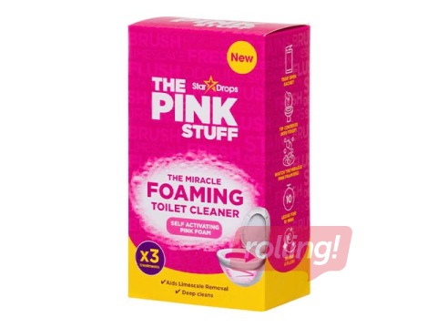 Putojošs tualetes tīrīšanas līdzeklis The Pink Stuff, 3x100g 