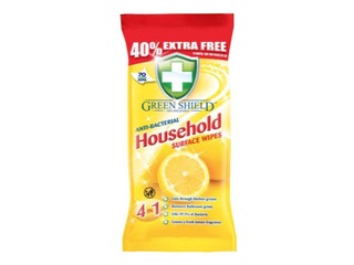 Universālās virsmu uzkopšanas salvetes, Green Shield Household, 70 gab.