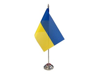 Karogs galda, Ukrainas, 14 x 28 cm