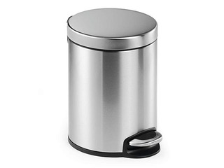 Atkritumu tvertne ar pedāli, pelēka, 5l