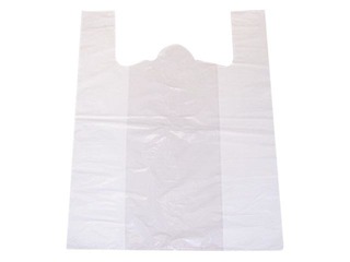 Maisiņi ar rokturiem HDPE, 40x20x60 cm, 20 mikroni, 100 gab., balti