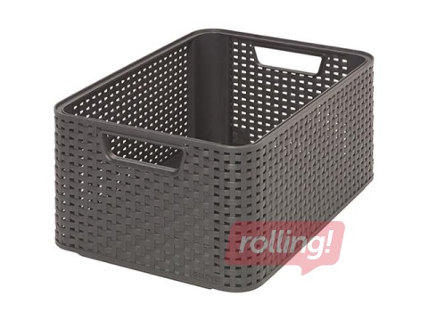 Kaste Style M, 38,6x28,7x17 cm, tumši pelēka