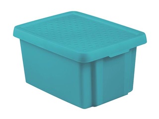 Kaste uzglabāšanai ar vāku Essentials, 16 L, zila