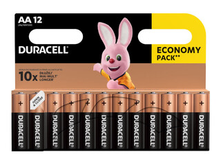 Baterijas Duracell Alkaline, 1,5V, AA, 12 gab.