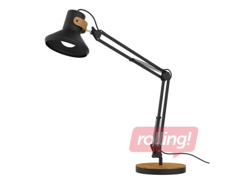 Galda lampa Baya Bamboo LED, melna