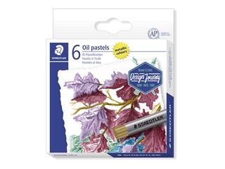 Eļļas krītiņi Oil Pastels Staedtler 2420M, 6 metāliskas krāsas