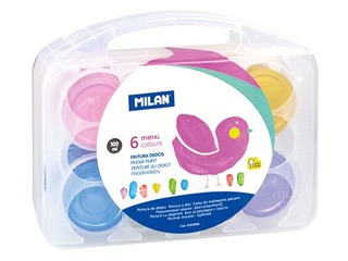 Pirkstiņkrāsas Milan, 100ml, 6 metāliskas krāsas