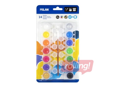 Guaša krāsas Milan, 14 krāsas, 5ml