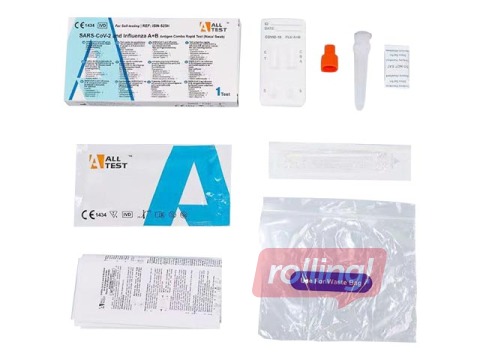 COVID-19 All Test, ātrais SARS-CoV-2 antigēna + gripas tests, deguna, 1 gab.