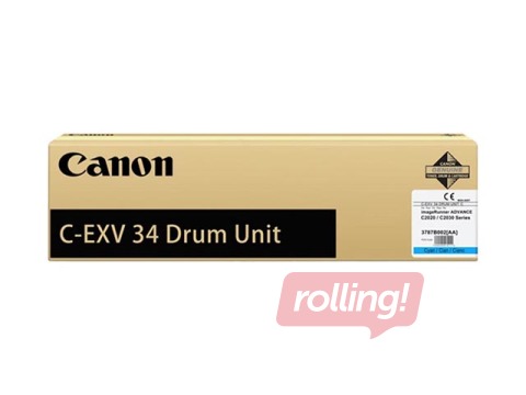 Fotocilindrs Canon C-EXV34, ciānzils, 36000 lpp