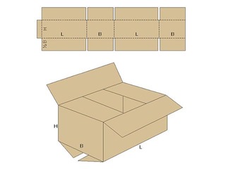 Gofrēta kartona kaste 580x390x370mm
