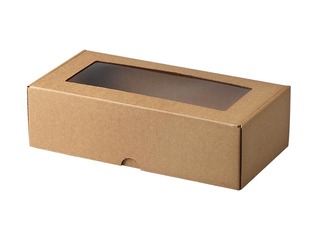 Iesaiņošanas kaste ar logu, 320x165x93mm, ar atlokāmu vāku