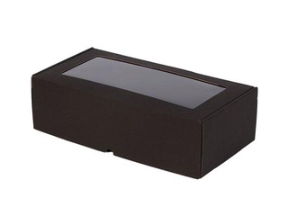 Iesaiņošanas kaste ar logu, 320x165x93mm, melna