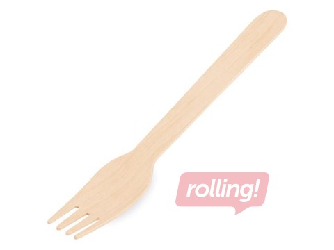 Dakšas, koka, 16cm, 10 gab.