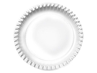 Papīra šķīvji, balti, 18cm, 100 gab.