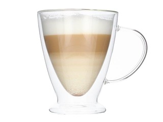 Stikla krūze, kapučino, dubultsienu, 300ml