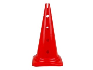 Konuss ar caurumiem sporta treniņiem, 50cm, sarkans