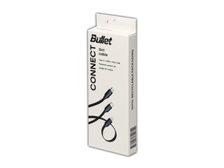 USB vads, BULLET, 3in1 (Type-C, 8PIN, Micro USB), 3A, 1m