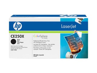 Tonera kasete HP CLJ CP3525, melna, (10500 lpp.)