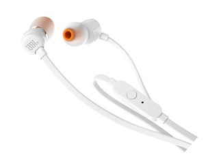 Austiņas ar mikrofonu JBL Tune T110, Baltas
