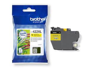 Tintes kasete Brother LC-422XLY, dzeltena (1500 lpp)