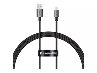 Kabelis Baseus, Superior, USB Male, Type-C Male, 100W, 6A, 1m, melns un pelēks