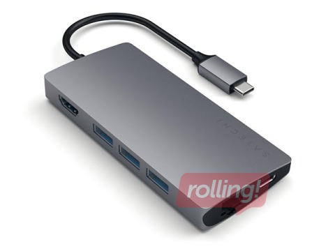 Daudzportu adapteris Satechi USB-C  4K HDMI, Gigabit Ethernet V2