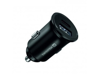 Swissten 30W Metāla Auto Lādētājs ar 20W Power Delivery USB-C 10W USB